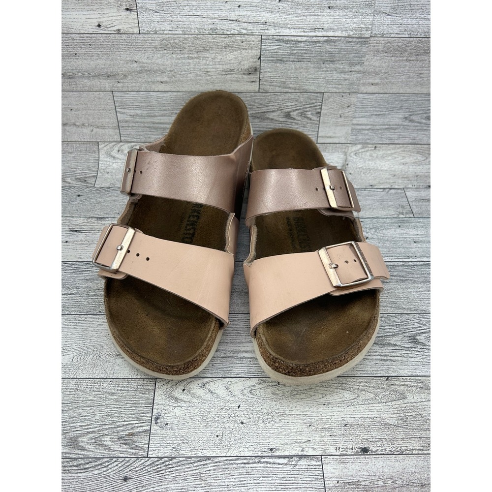 Birkenstock Arizona Rose Gold Blush Pink Slide Sandals EU 41 L10 M8 Regular